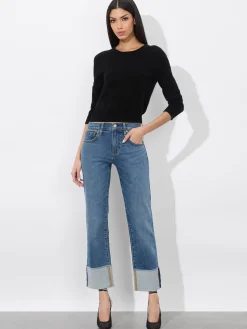Alice and Olivia ABILENE CUFFED JEAN