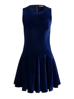 Alice and Olivia ADLEY VELVET MINI DRESS