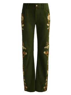 Alice and Olivia AKERS EMBROIDERED PANT