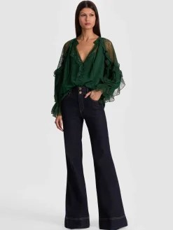 Alice and Olivia ALEENA LACE BLOUSE