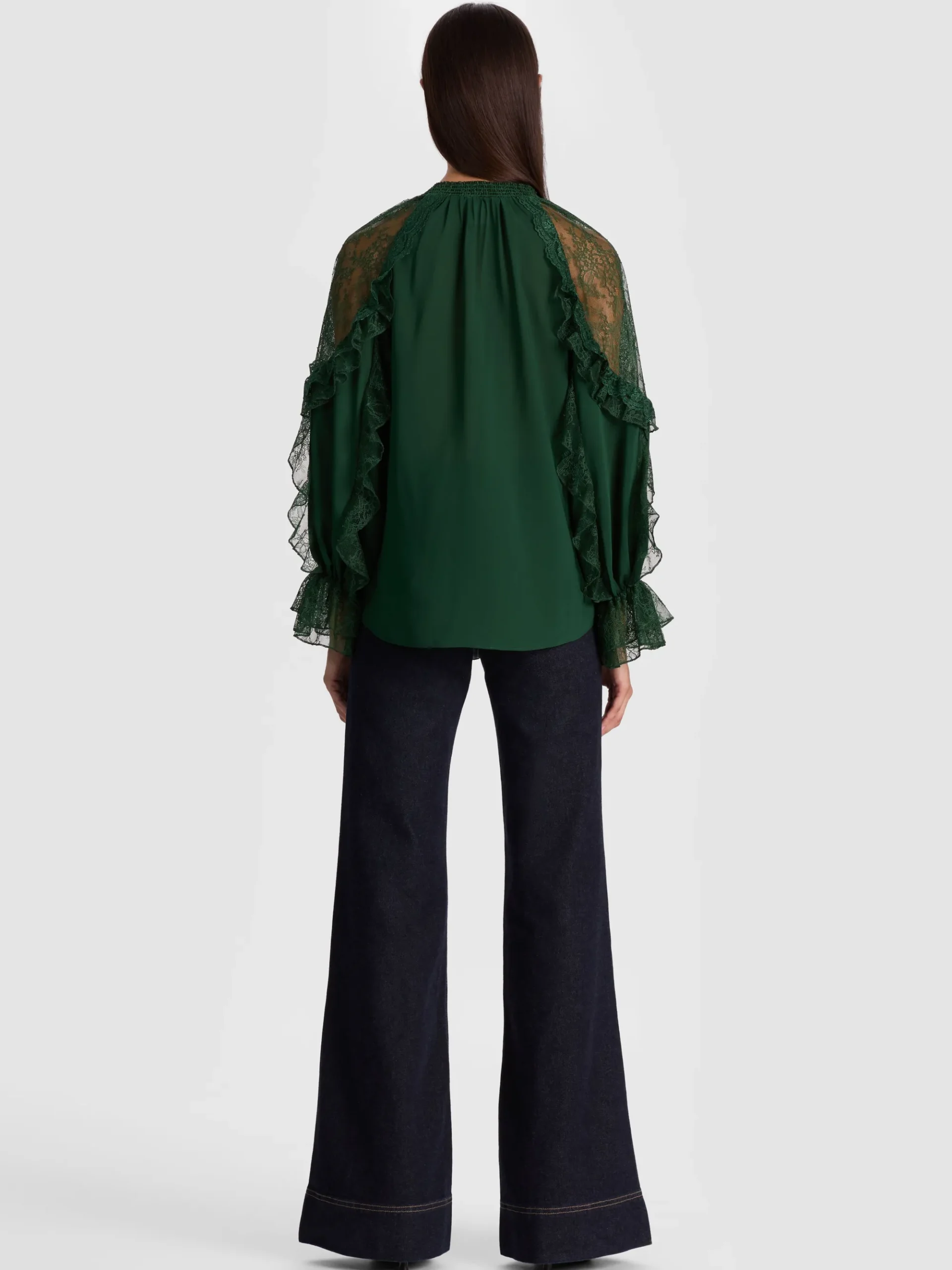 Alice and Olivia ALEENA LACE BLOUSE