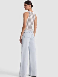 Alice and Olivia ALLEN EMBROIDERED TANK TOP