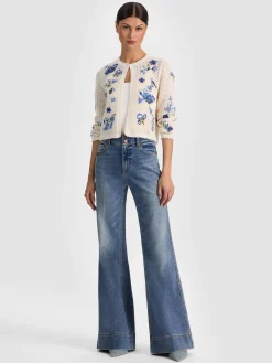 Alice and Olivia ANDERSON CROCHET CARDIGAN