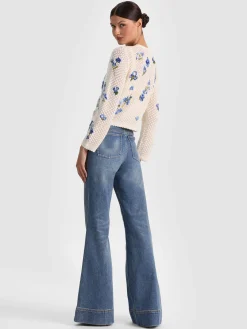 Alice and Olivia ANDERSON CROCHET CARDIGAN