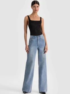 Alice and Olivia ANNIKA LACE BODYSUIT