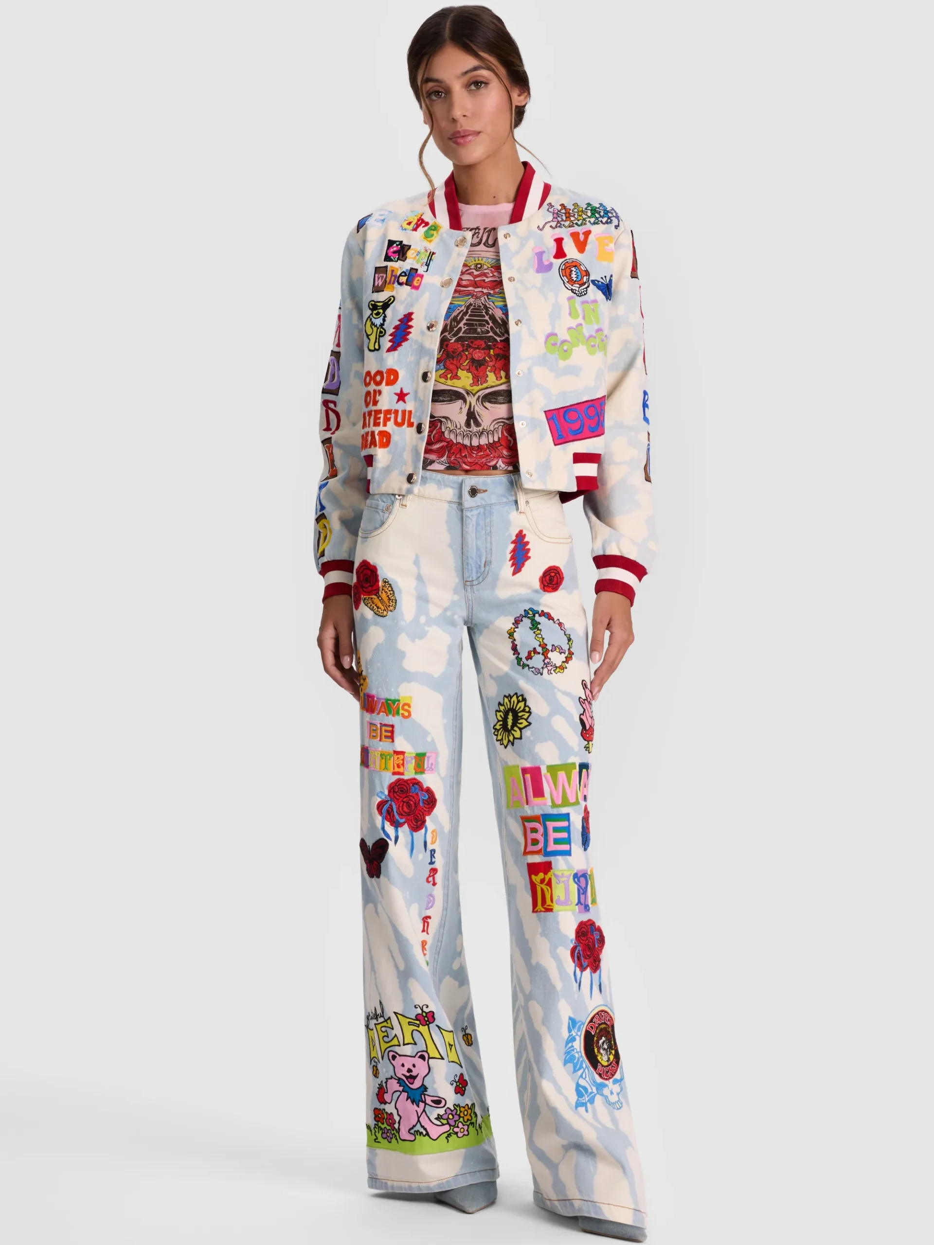 Alice and Olivia A+O X GRATEFUL DEAD AMAZING JEAN