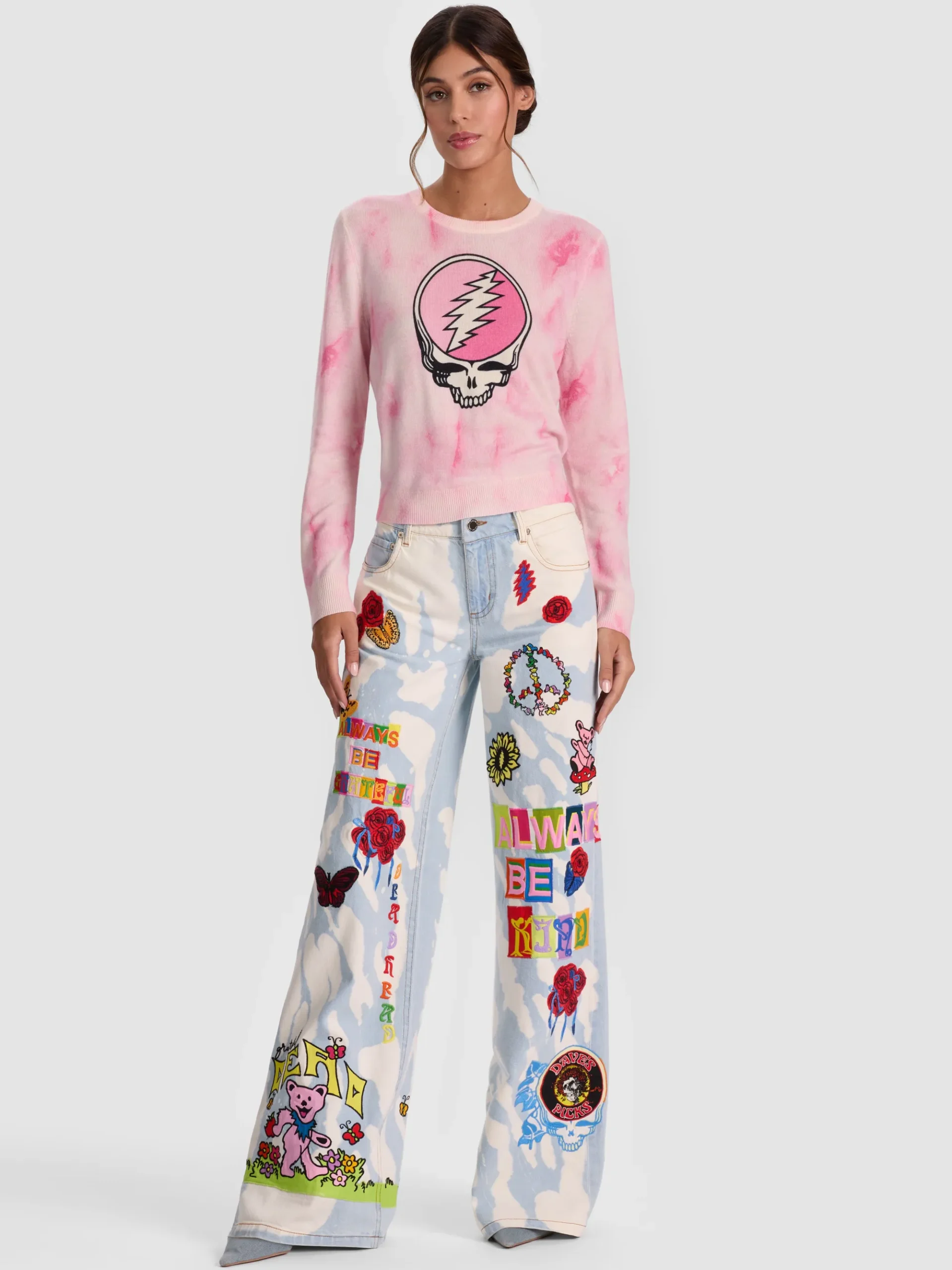 Alice and Olivia A+O X GRATEFUL DEAD CAROLEE PULLOVER