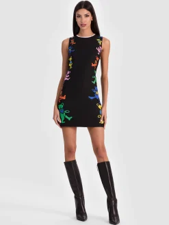 Alice and Olivia A+O X GRATEFUL DEAD CLYDE MINI DRESS