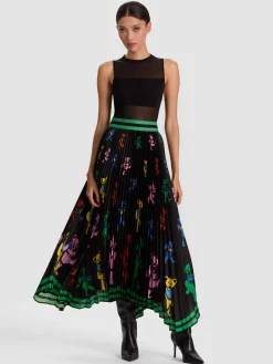 Alice and Olivia A+O X GRATEFUL DEAD KATZ MAXI SKIRT