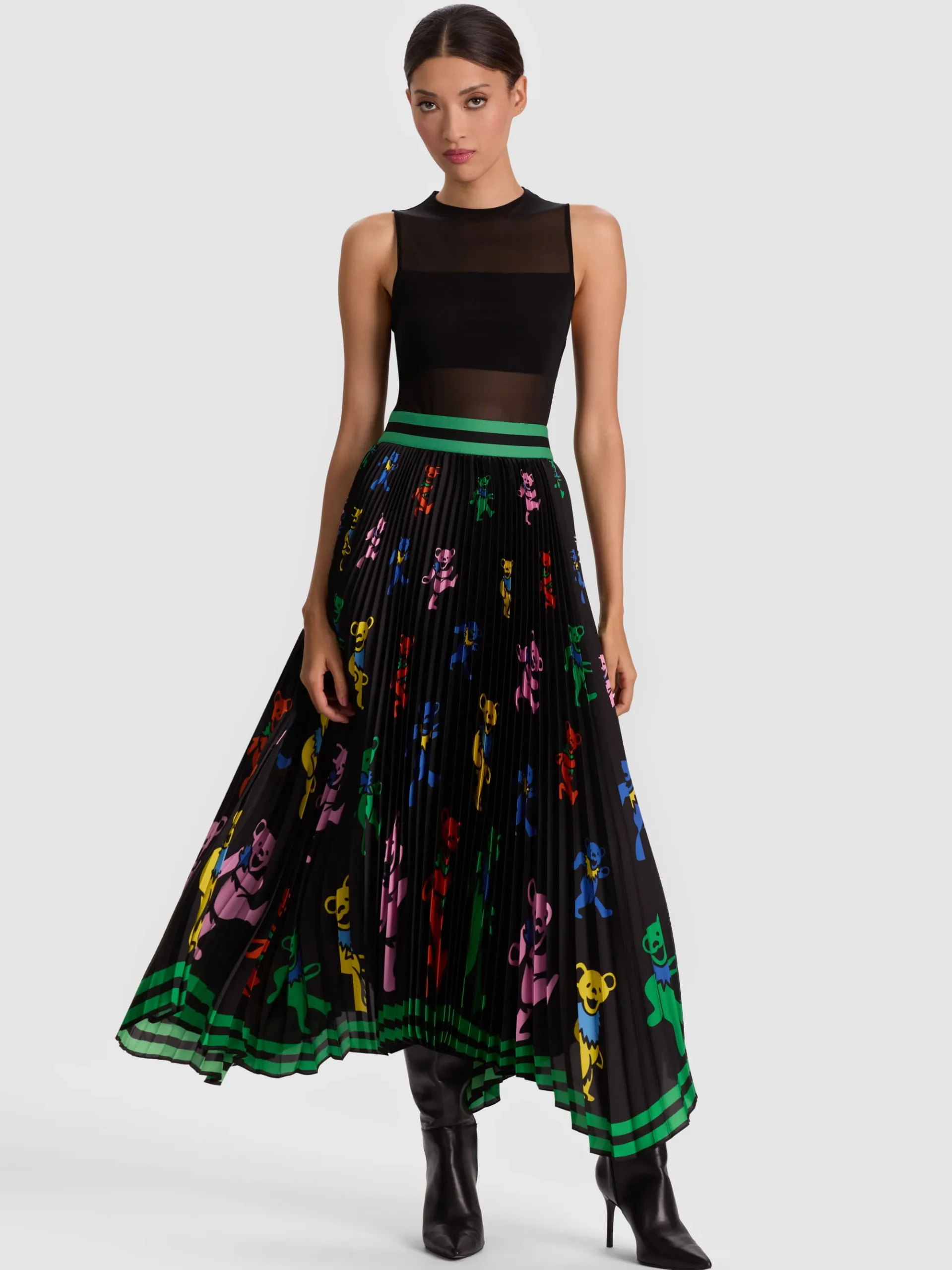 Alice and Olivia A+O X GRATEFUL DEAD KATZ MAXI SKIRT
