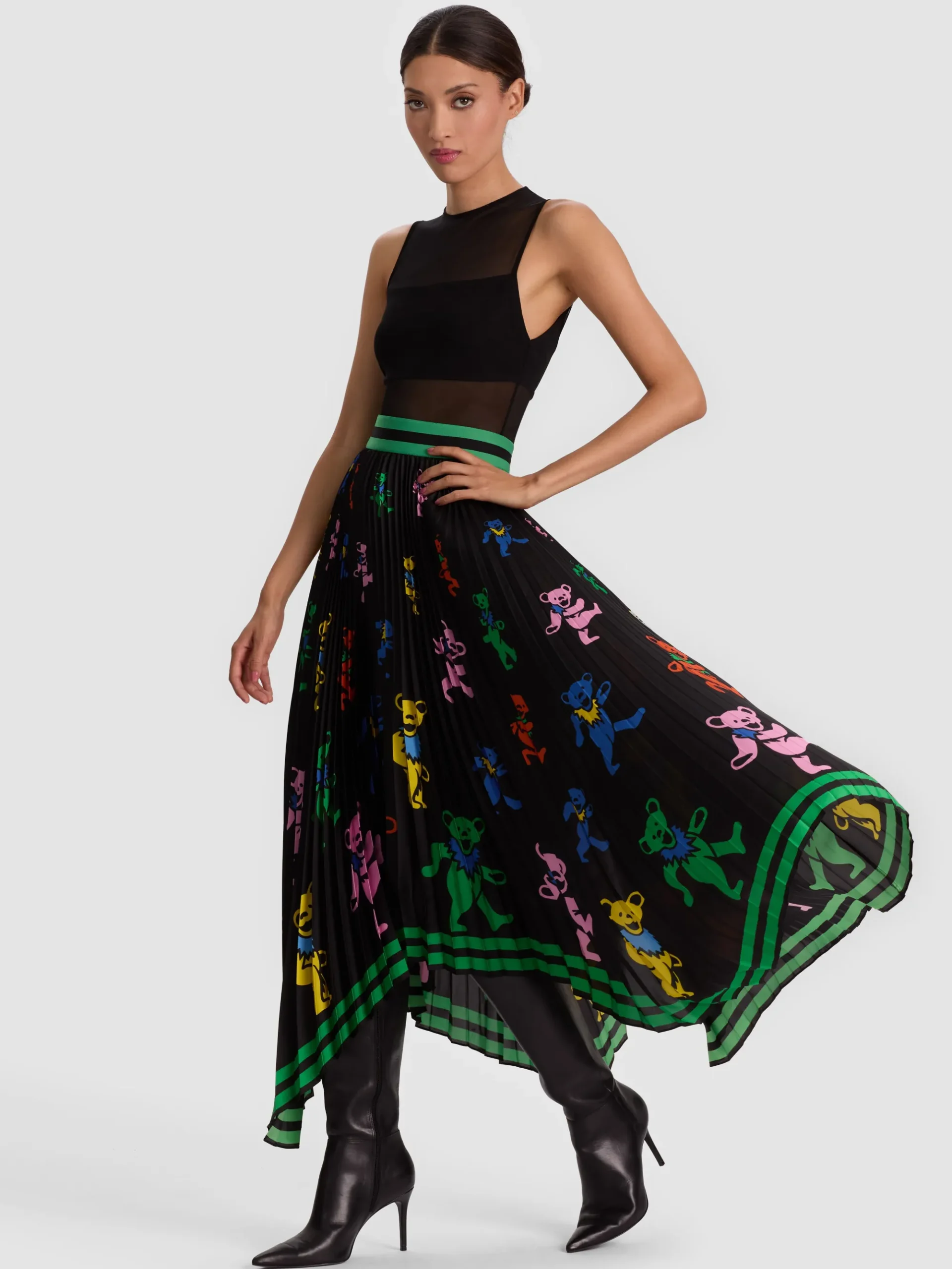 Alice and Olivia A+O X GRATEFUL DEAD KATZ MAXI SKIRT