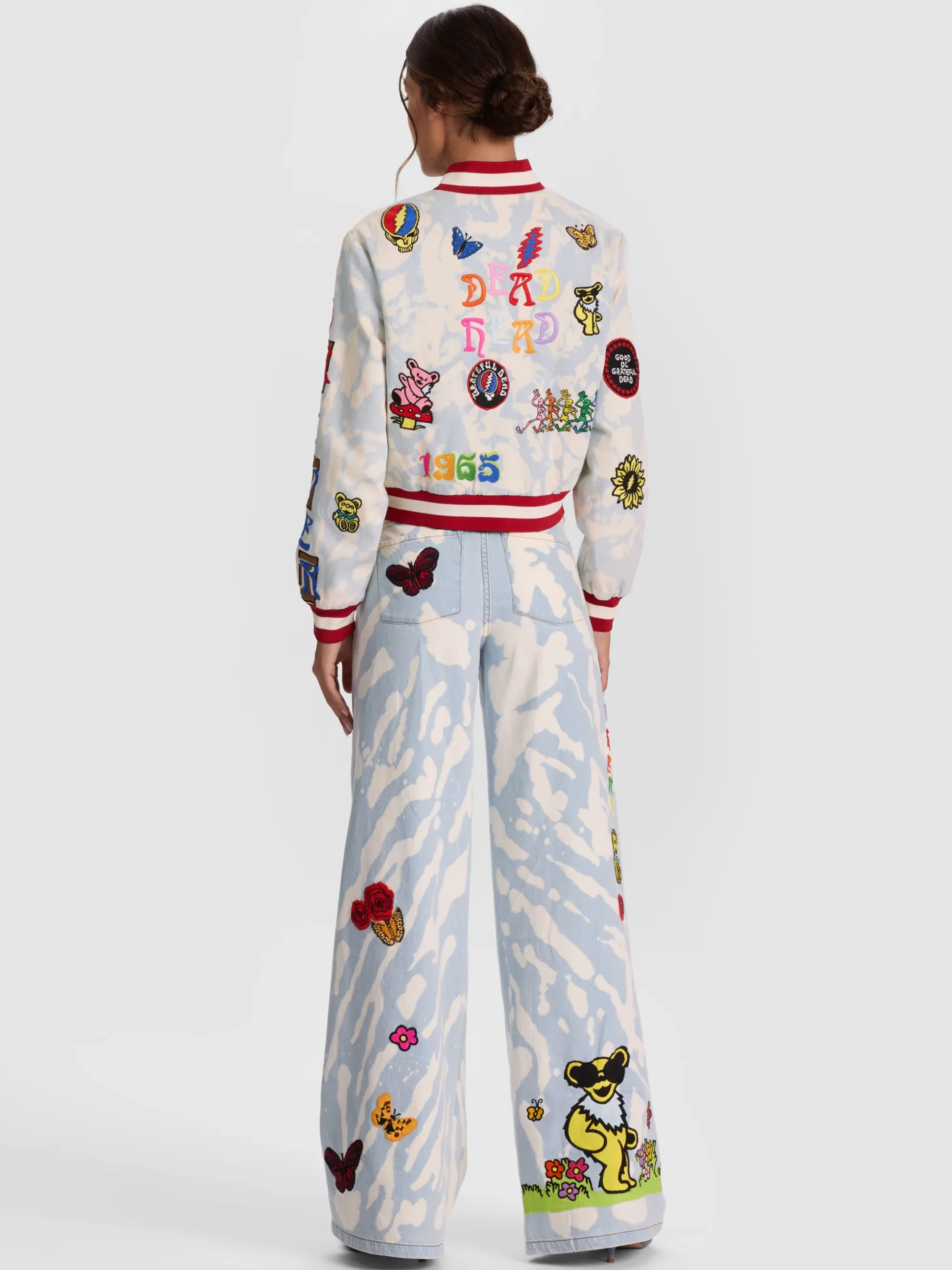 Alice and Olivia A+O X GRATEFUL DEAD KERI DENIM JACKET