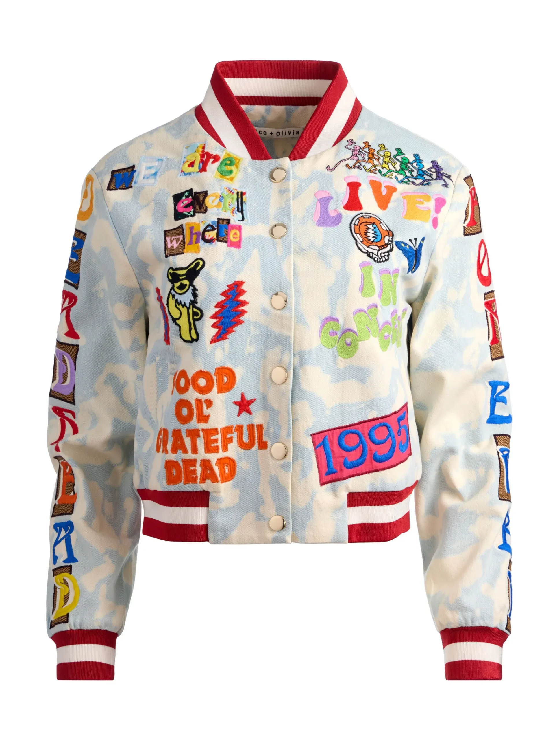 Alice and Olivia A+O X GRATEFUL DEAD KERI DENIM JACKET