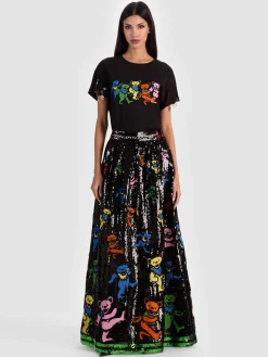 Alice and Olivia A+O X GRATEFUL DEAD TINA BALLGOWN SKIRT
