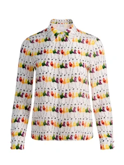 Alice and Olivia A+O X GRETCHEN ROEHRS WILLA SILK BLOUSE