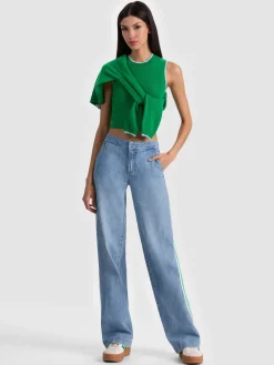 Alice and Olivia ARACELI TWO TONE CASHMERE TANK