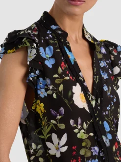 Alice and Olivia ARLETTE SILK BLOUSE