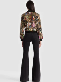 Alice and Olivia ASHER EMBELLISHED VARSITY JACKET