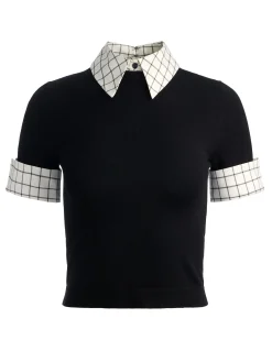 Alice and Olivia ASTER COLLARED PULLOVER