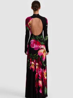 Alice and Olivia AUGUSTA OPEN BACK MAXI DRESS