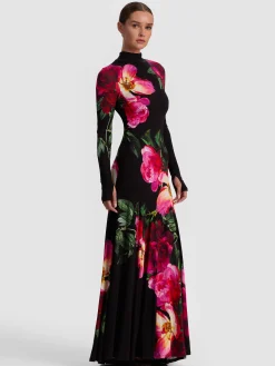 Alice and Olivia AUGUSTA OPEN BACK MAXI DRESS