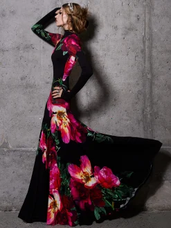 Alice and Olivia AUGUSTA OPEN BACK MAXI DRESS