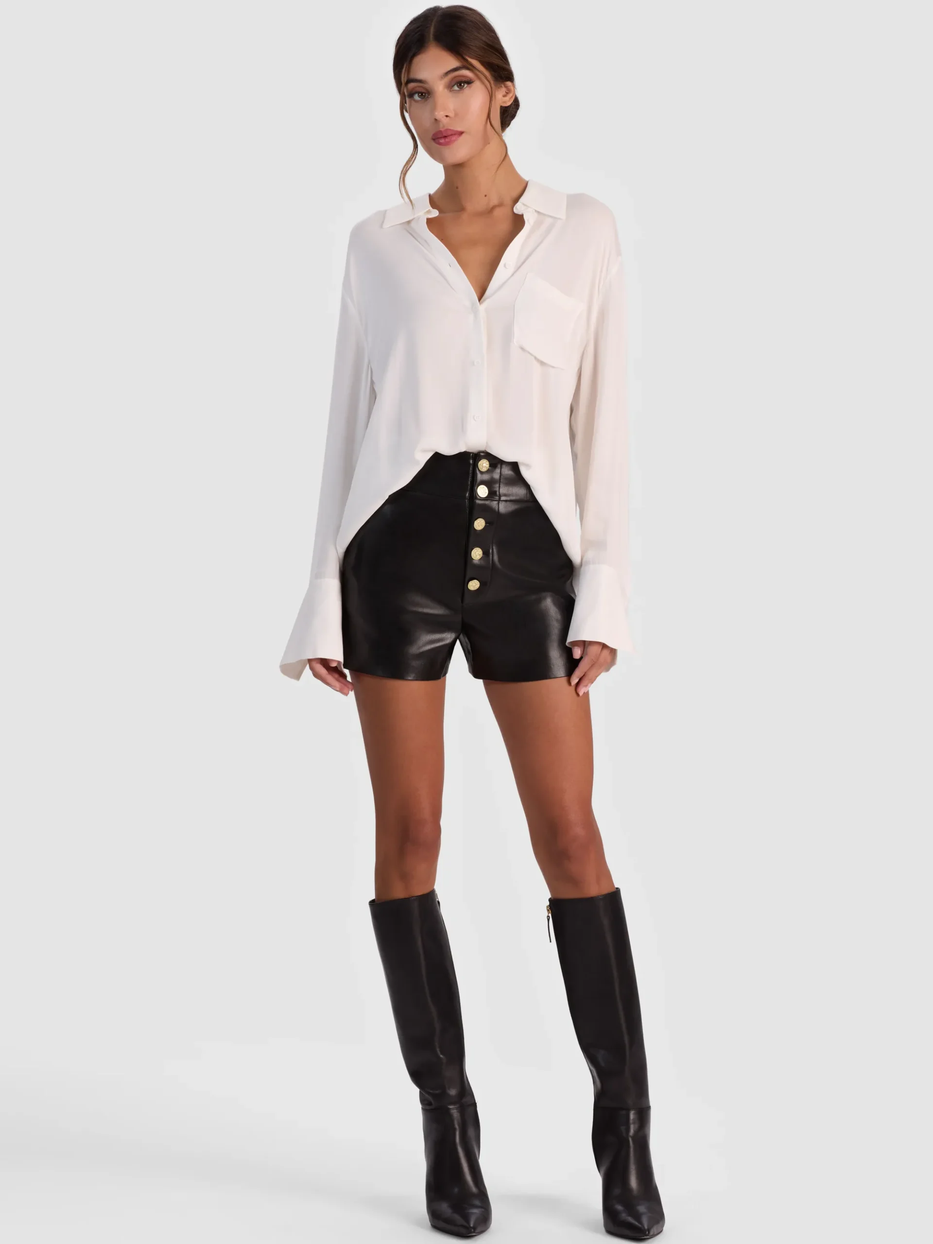 Alice and Olivia BAYLOR VEGAN CORSET SHORT