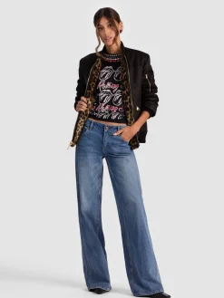 Alice and Olivia BECKY REVERSIBLE FAUX FUR BOMBER JACKET