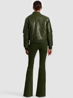 Alice and Olivia BECKY REVERSIBLE FAUX FUR BOMBER JACKET