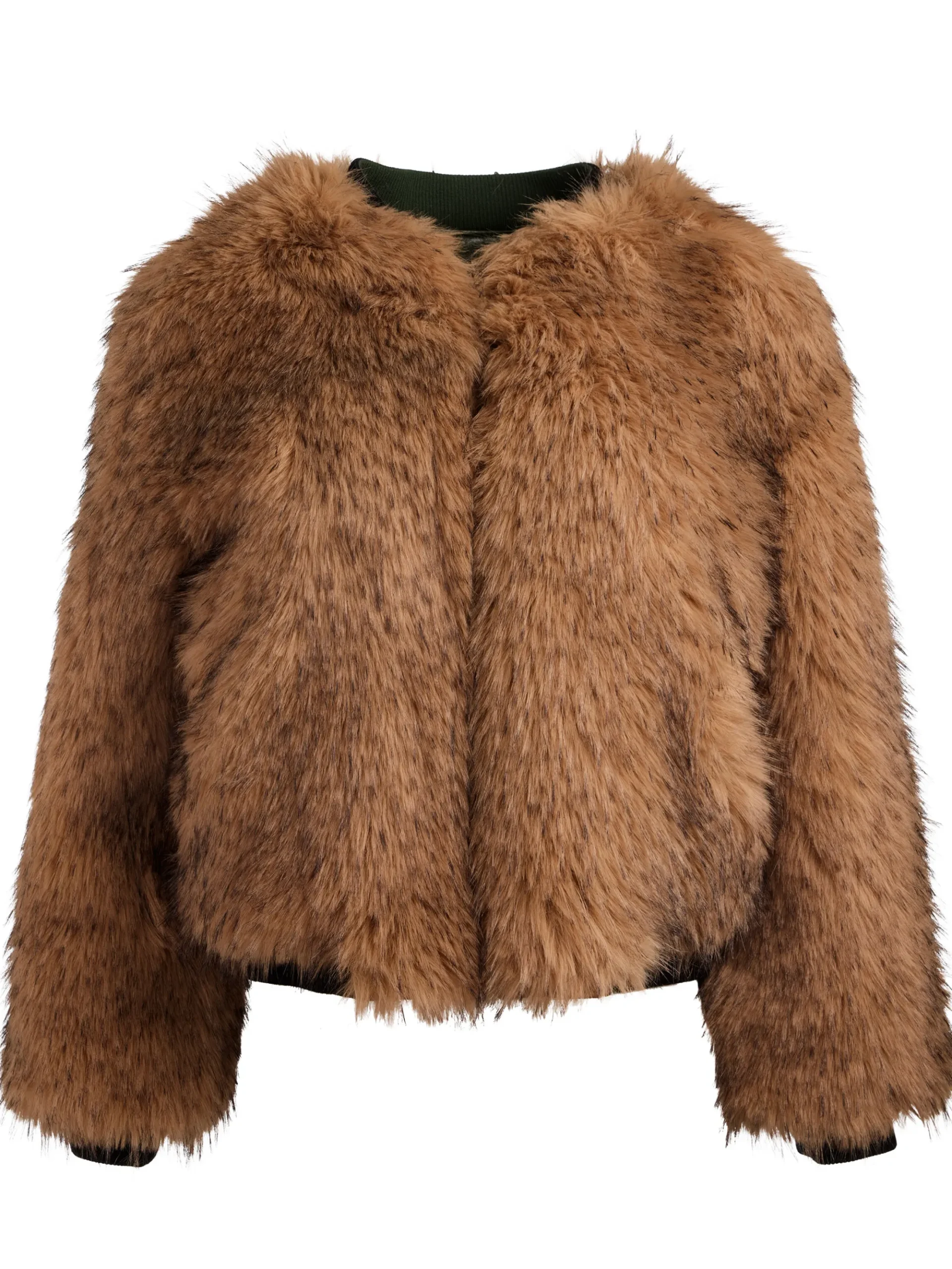 Alice and Olivia BECKY REVERSIBLE FAUX FUR BOMBER JACKET