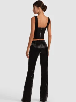 Alice and Olivia BELLA VEGAN BOOTCUT PANT
