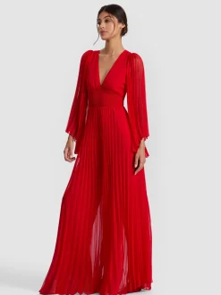 Alice and Olivia BENNET PLEATED JUMPSUIT