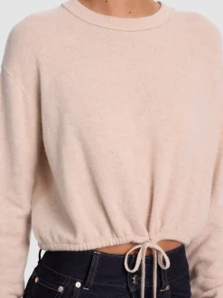 Alice and Olivia BERNETTA CROPPED CASHMERE PULLOVER