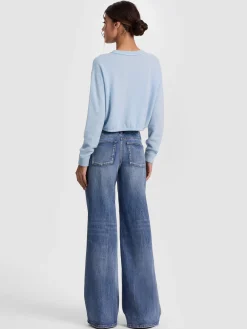 Alice and Olivia BERNETTA CROPPED CASHMERE PULLOVER