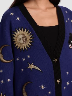 Alice and Olivia BRADFORD CELESTIAL STACEFACE CARDIGAN