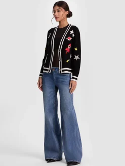 Alice and Olivia BRADLEY SPACE STACEFACE CARDIGAN