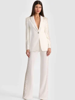 Alice and Olivia BREANN EMBELLISHED FITTED BLAZER