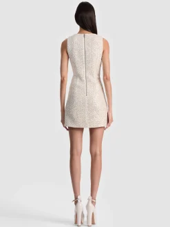 Alice and Olivia CADE EMBELLISHED TWEED MINI DRESS