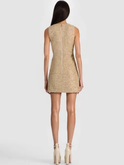 Alice and Olivia CADE EMBELLISHED TWEED MINI DRESS