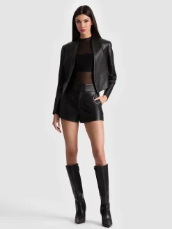 Alice and Olivia CADY LEATHER SHORT