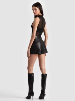 Alice and Olivia CADY LEATHER SHORT