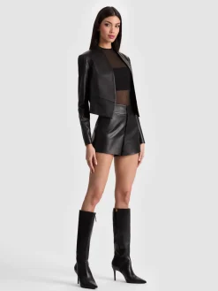 Alice and Olivia CADY LEATHER SHORT