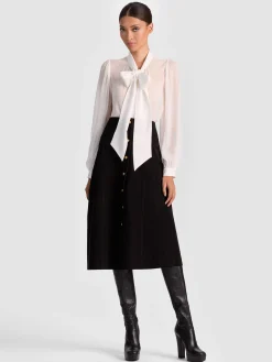 Alice and Olivia CALICA SUEDE MIDI SKIRT