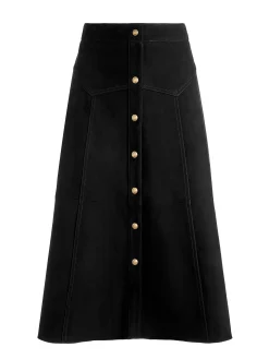 Alice and Olivia CALICA SUEDE MIDI SKIRT