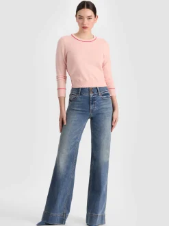 Alice and Olivia CAROLANN CASHMERE PULLOVER