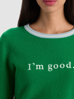 Alice and Olivia CAROLANN CASHMERE SHRUNKEN PULLOVER