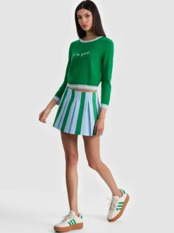 Alice and Olivia CAROLANN CASHMERE SHRUNKEN PULLOVER