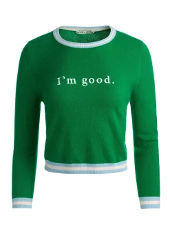 Alice and Olivia CAROLANN CASHMERE SHRUNKEN PULLOVER