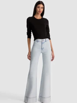 Alice and Olivia CAROLANN CASHMERE SHRUNKEN PULLOVER