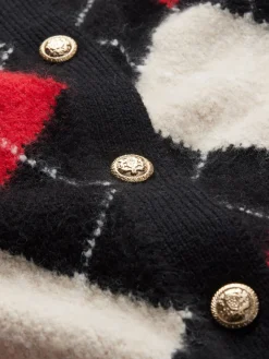 Alice and Olivia CAROLEE ARGYLE CARDIGAN